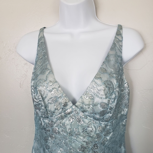 Milly Vintage Women's 4 Cinderella Blue Knee Length Dress Spaghetti Strap Girly - Picture 3 of 12